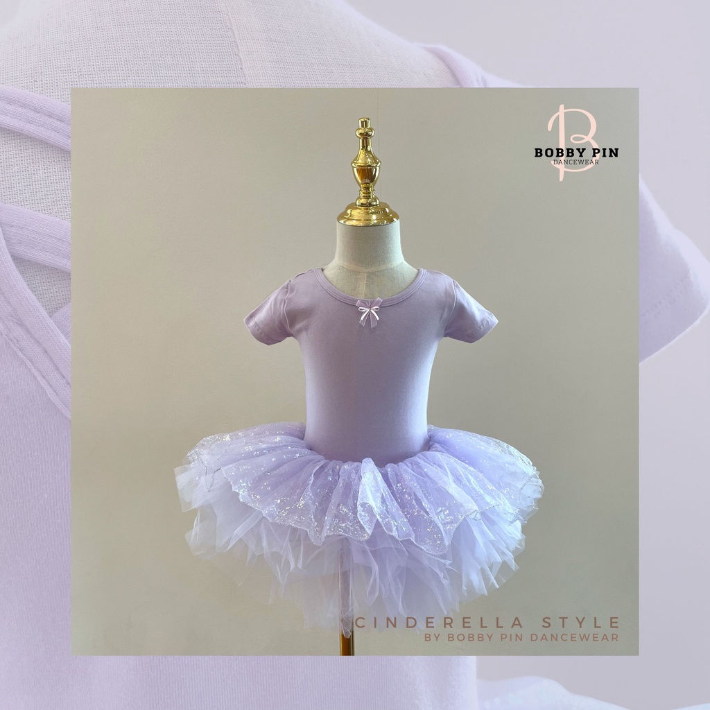 ชุดบัลเล่ต์เด็กเจ้าหญิง Cinderella Style (sparkle lilac) ...พร้อมส่ง!