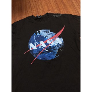 เสื้อยืดผ้าฝ้าย เสื้อยืดมือสอง นาซ่า NASA Size L มือ2