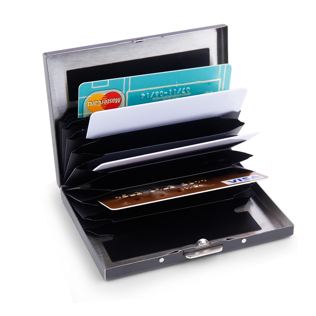 Ready stock New stainless steel card box 10 card positions metal card ...