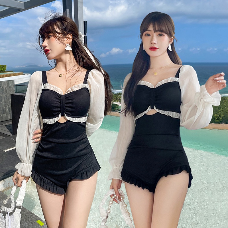 พร้อมส่งจากไทย ชุดว่ายน้ำวันพีช มีซับในทั้งตัว ไม่บาง มีฟองน้ำ สุดฮิต ชุดว่ายน้ำกันแดด (3085)