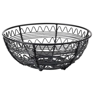 ตะกร้า ตะกร้าเหล็ก ตะกร้าผลไม้ วินเตอร์ 2021 ตะกร้าลวด ผลิตด้วยมือ VINTER 2021 Basket handmade black 20 cm