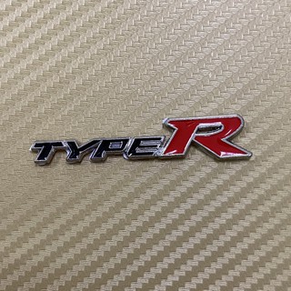 โลโก้* TYPE R ตัวเล็ก งานโลหะ  ขนาด* 1.3 x 6.7 cm ราคาต่อชิ้น