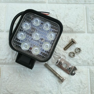 ไฟสปอร์ทไลท์ LED Work Lamp 10-80v 27w เล็ก ยี่ห่อ Diamond ขนาด3×3นิ้ว ไฟส่องสว่าง ไฟled sport light