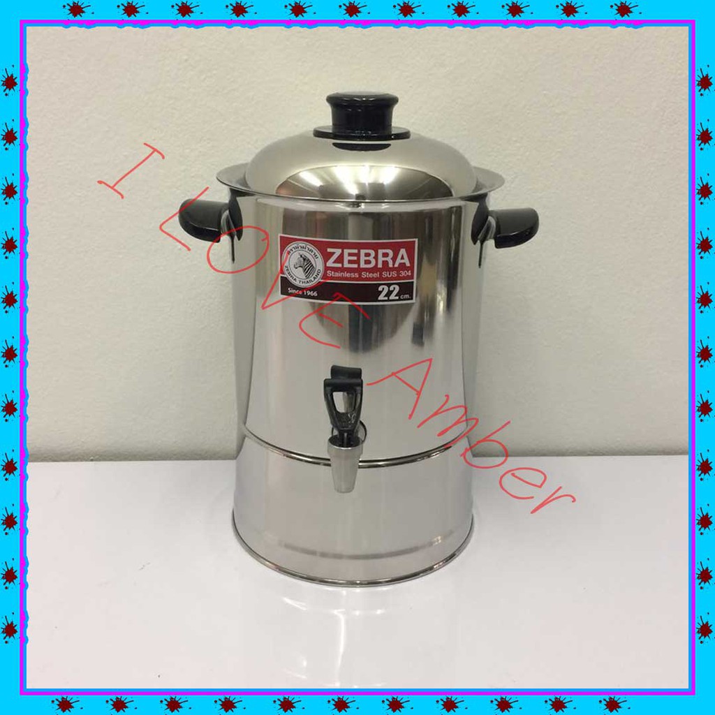 ชื่อ  : ZEBRA  PITCHER  HOT  AND  COLD WATER ZEBRA STAINLESS COOLER 22 CM. STAINLESS COOLER WATER HO