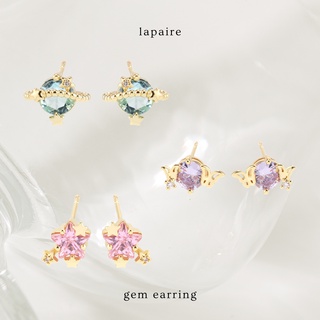 Lapaire | Gem stud earring ต่างหู