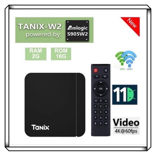 Tanix W2กล่องทีวี Android 11 Amlogic S905W2 2GB 16GB สนับสนุน H.265 AV1 Dual Wifi HDR 10 + Media Player ตั้งกล่องด้านบน