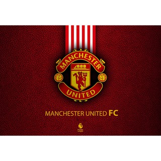 Manchester United Logo แมนเชสเตอร์ยูไนเต็ด  MUFC แมนยู Red Devils โปสเตอร์ Poster วอลเปเปอร์ ตกแต่งผนัง ฟุตบอล Football