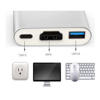 สายแปลง Type c เป็น HDMI 4K  , USB 3.0 และช่องชาร์ท Type C [ส่งจากไทย]