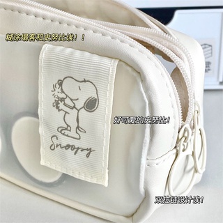 กระเป๋าดินสอ ขนาดใหญ่ จุของได้เยอะ ลาย Snoopy แบบเรียบง่าย สําหรับใส่เครื่องเขียน