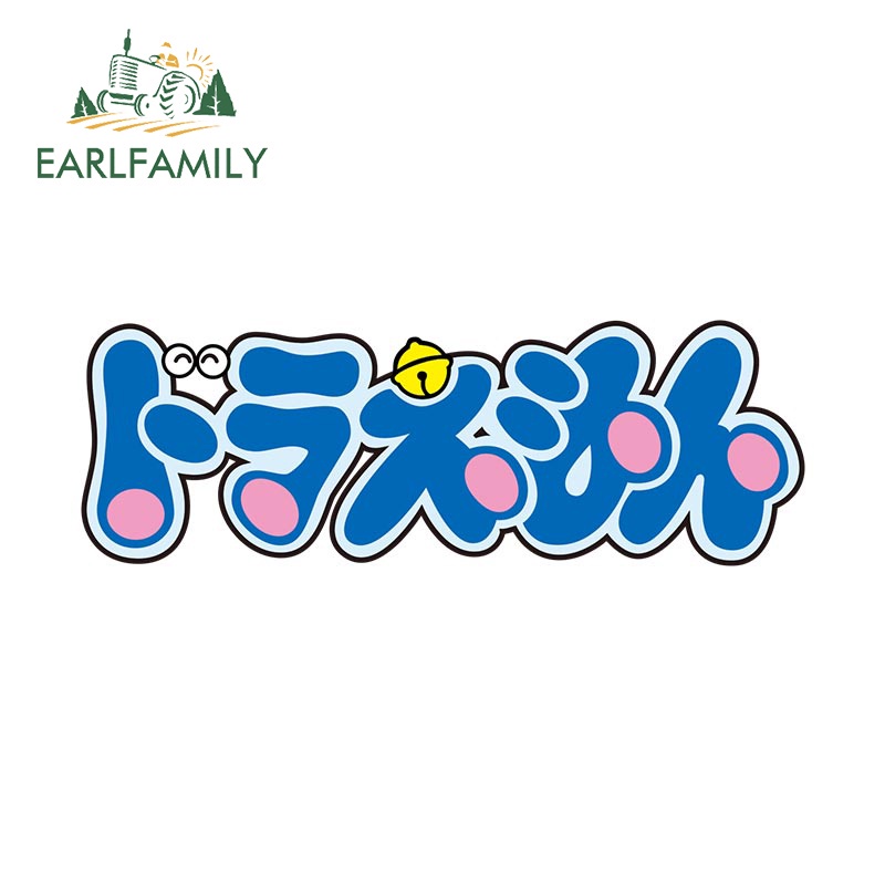 Earlfamily 13 ซม.การ ์ ตูน Doraemon โลโก ้ น ่ ารัก JDM รถสติกเกอร ์ กันน ้ ํา Windows แล ็ ปท ็ อปไวนิลรูปลอกเหมาะสําหรับแบนและเรียบทําความสะอาดพื ้ นผิว