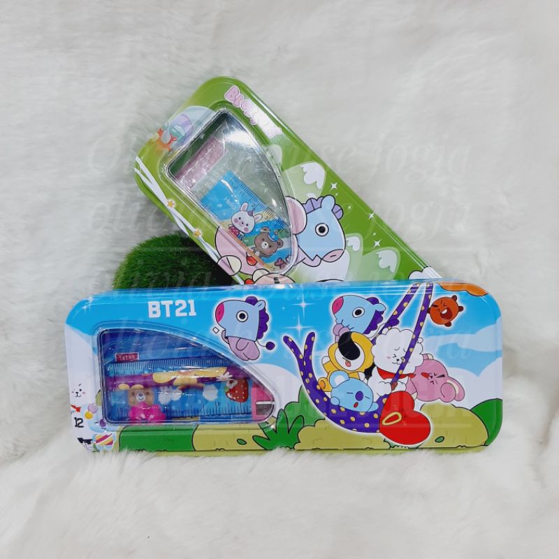 BTS ดินสอดีบุก K658 ดินสอไม้บรรทัดดินสอ Cas BTS Kpop สามารถ K658 ดินสอ BTS Kpop สามารถ