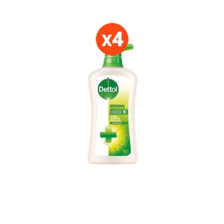 [ลด100.-ใส่DETTMAT2] Dettol เดทตอล สบู่เหลวอาบน้ำ แอนตี้แบคทีเรีย ออริจินัล 500 มล. x 4