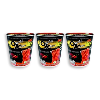 มาม่าคัพออเรียนทัลบะหมี่กึ่งสําเร็จรูปรสฮอทโคเรียน80 กรัมx 3 ถ้วย Mama Cup Noodle Hot Korean Flavour 80 g x 3 cups