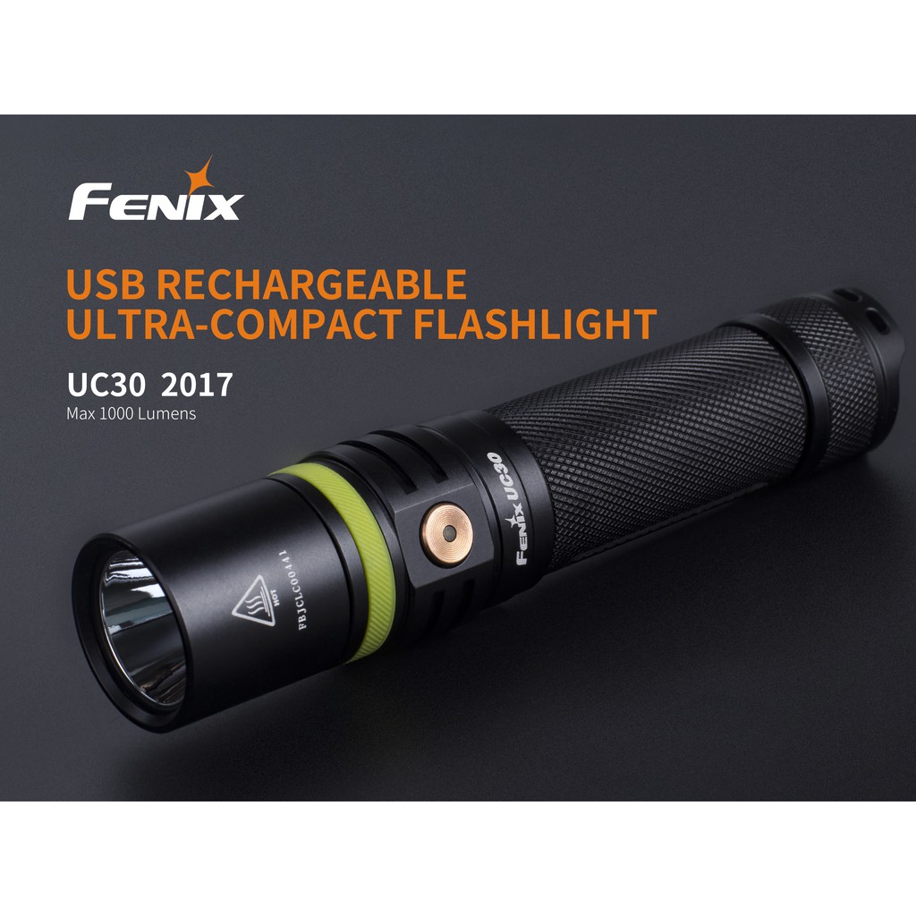 ไฟฉาย Fenix UC30 1000LM USB Rechargeable พร้อมแบตเตอรี่