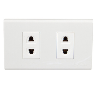 💥โปรสุดพิเศษ!!!💥 LUZINA ชุดเต้ารับเดี่ยวเสียบขากลมแบน Y Series รุ่น LZP-002 สีขาว Electrical Plugs, Adapters &amp; Splitters