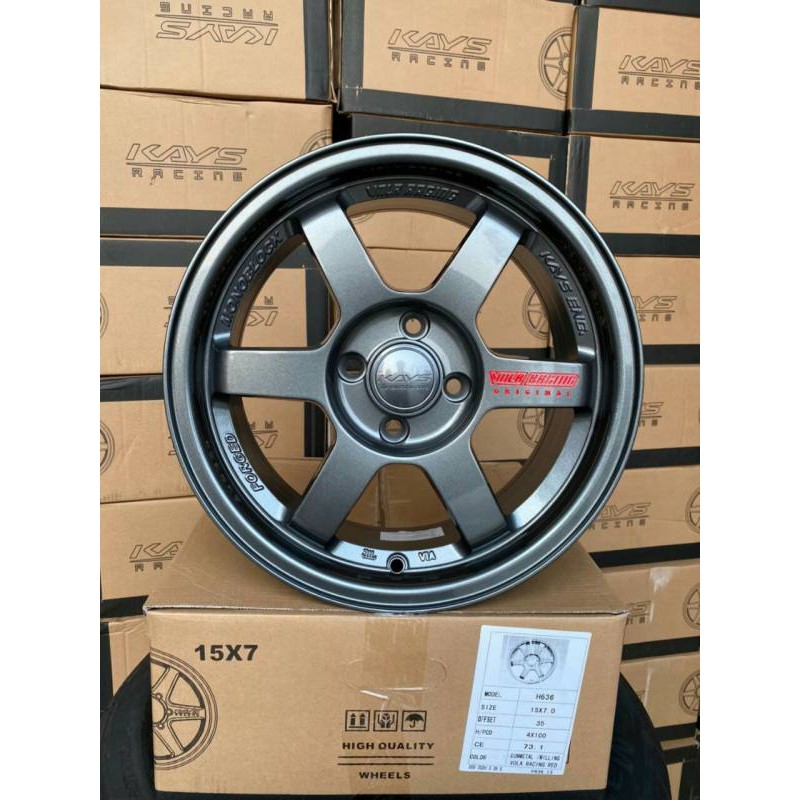 ล้อแม็กใหม่ - TE37 ขอบ15 -  งานKAYS - 15 x 4รู100 หน้ากว้าง 7 ET35