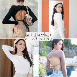 Long sexy back bodysuit- บอดี้สูทแขนยาวเว้าหลัง ผูกเชือก สายฝอ สุดแซ่บบบ