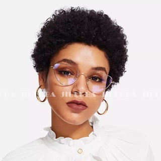 【แว่นตาแว่นกรองแสง】Western Retro Cat Eye Metal Frame Eyeglasses Women UV400 Protection