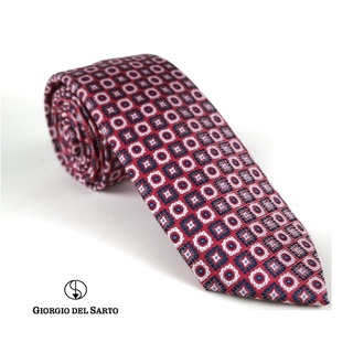 Giorgio Del Sarto Necktie Red เนคไทสีแดงมีเท็กเจอร์