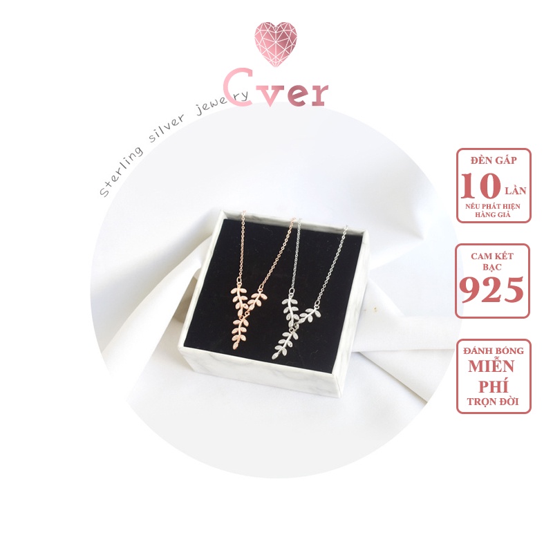 Cver Silver S925 สร้อยคอเงินดีไซน์ใบมะกอกสุดสวย DC-D80