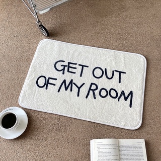 พร้อมส่ง🌈 พรม GET OUT OF MY ROOM พรมแต่งห้อง พรมปูพื้น พรมห้องน้ำ พรมน่ารัก พรมเช็ดเท้า พรมกันลื่น minimal มินิมอล