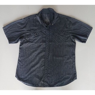เสื้อเชิ๊ตกระดุมมุกแขนสั้น  Vintage  Size L(I1956)