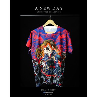 A NEW DAY NO : 192  เสื้อลาย สไตล์ญี่ปุ่น สกรีนเต็มตัว ลาย Nekomata แมวผีญี่ปุ่น