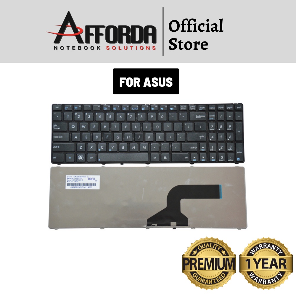 Asus N51 N53 N53S N53SV N60 N61 N61V K72F X53B X53S X72D แป้นพิมพ์แล็ปท็อป