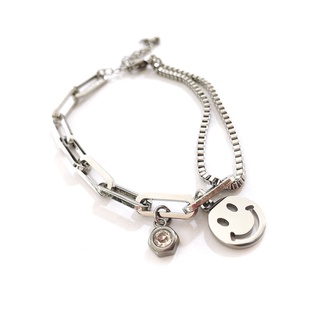 🇰🇷byyum🇰🇷Handmade products in Korea [Layered chain and smile bracelet]