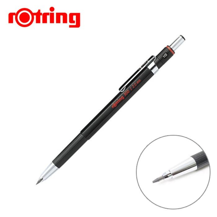 ตลับตะกั่ว Rotring 300 - 2 มม. - ตัวเรือนสีดํา