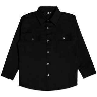 TZ OVERSIZED SHIRT JACKET - BLACK