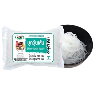 MOKI บุกวุ้นเส้น 200กรัมFK0204 เส้นบุก ไม่มีแป้ง บุกเพื่อสุขภาพ คีโต วุ้นเส้น ก๋วยเตี๋ยว Keto Konjac Vermicelli Low Kcal