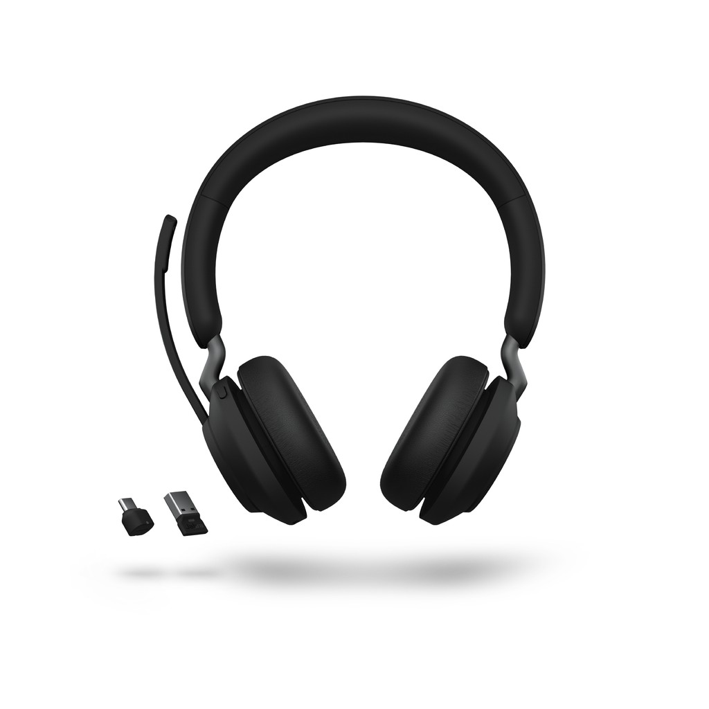 Jabra Evolve2 65 Link380a UC Stereo Stand Black