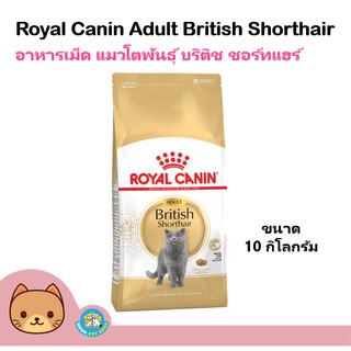 Royal Canin British Shorthair Adult 10 Kg. สำหรับแมวโต พันธุ์บริติช ชอร์ตแฮร์ 10 กิโลกรัม