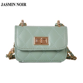 Jasmin NOIR กระเป๋าสะพายไหล่ ลายสก๊อต แต่งสายโซ่ แฟชั่นสําหรับสตรี