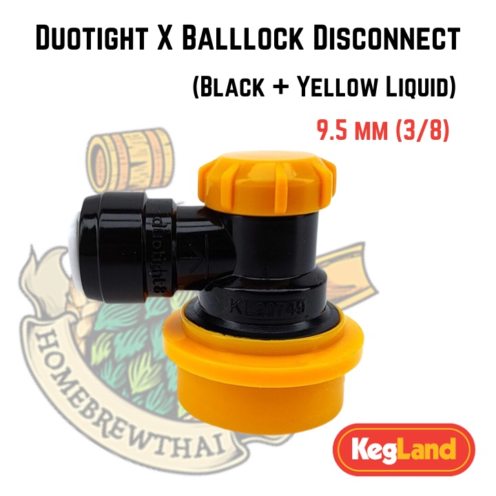Duotight x Ball Lock (Black + Yellow/Liquid)(kegland)