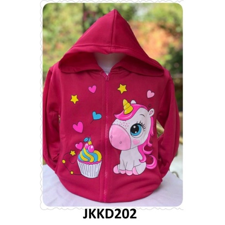 เสื้อแจ็คเก็ตเด็กผู้หญิง Unicorn Be Cool - 202, M