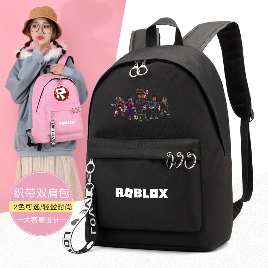 Roblox Game Backpack Shoulder Bag Korean Middle School Students Men And Women Large Capacity Computer Bag Travel Shopee Thailand - ซอทไหน backpacks roblox games printing school bags set