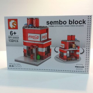 SEMBO BLOCK #6027 RED PHONE STORE 132 PCS