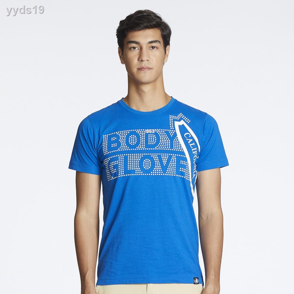 ○BODY GLOVE Men's Premium Tee T-Shirt เสื้อยืด ผู้ชาย สีน้ำเงิน-02