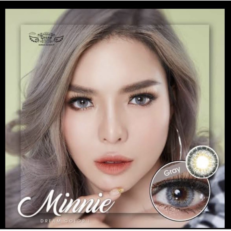 คอนแทคเลนส์ มินนี่เกร Minnie Gray (Dreamcolor1)  0.00 -6.00 ของแท้ 100%