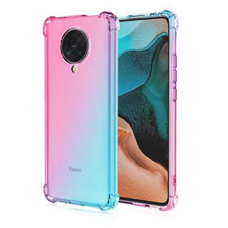 Xiaomi Pocophone F2 Pro Colorful Gradient Super Shockproof Case Poco F2 Pro Soft Crystal Air Bag Armor Cover