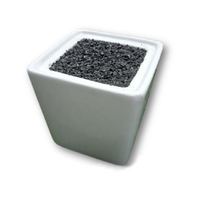 กระถางเซรามิคอัดโฟมพร้อมผงคาร์บอน เล็ก รุ่น XS-005 ไซส์ 8x8 ซม.