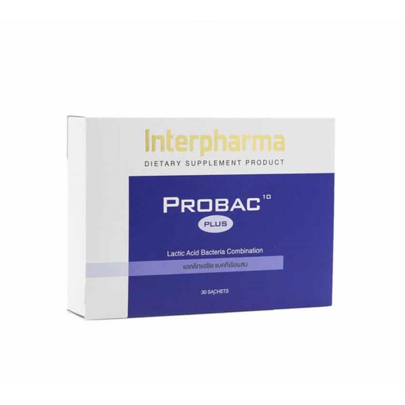 Sale ขายดีอันดับ 1 ลดราคาพิเศษ Interpharma Probac 10 plus 30 sachets