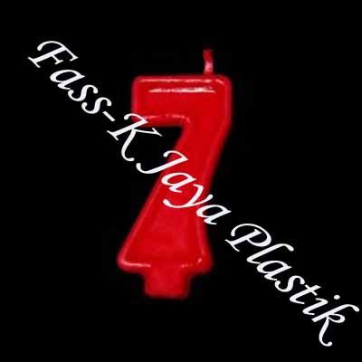 MERAH LILIN Red Birthday Number 7 Candles