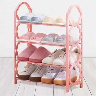 （SSS）📢 [ Stainless Shoe Rack ] ชั้นวางรองเท้าสแตนเลส ที่วางรองเท้า 4 ชั้น