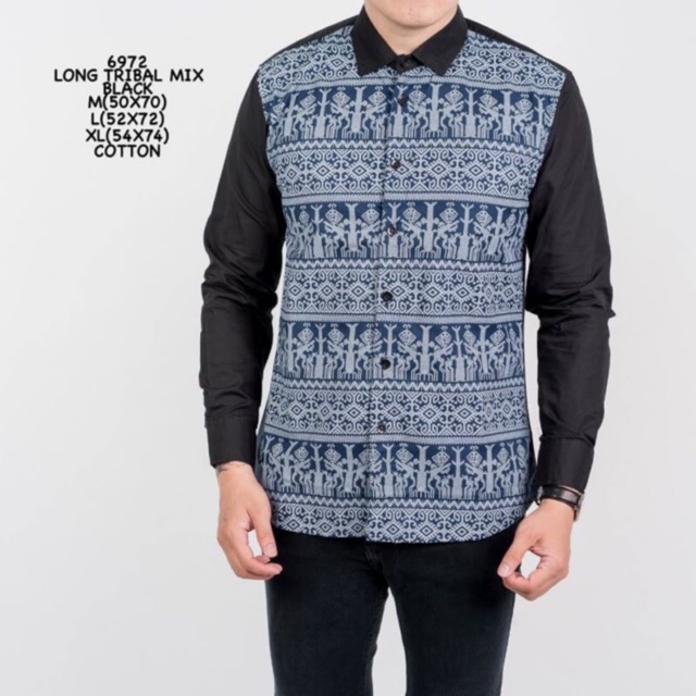 KEMEJA MERAH เสื้อเชิ้ตผู้ชายเสื้อ BATIK SLIMFIT SHORT LONG BLACK BROWN GREY RED GOLD WHITE PINK BLU