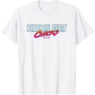 [S-5XL]เสื้อยืด ผ้าฝ้าย พิมพ์ลาย Kicks Get Chicks สไตล์เรโทร สําหรับผู้ชาย