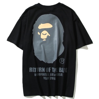 ใหม่ เสื้อยืดลําลอง แขนสั้น คอกลม ลาย BAPE สําหรับผู้ชาย ผู้หญิง 0802