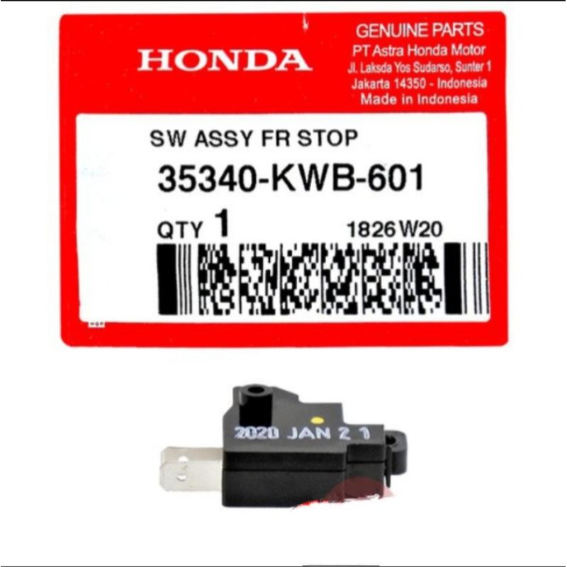 35340-kwb-601 HGP AHM สวิตช์ตัดต้นฉบับ 100% แผ่นดิสก์เบรคทุกประเภท HONDA BEBEK MATIC SPORT 35340KWB6